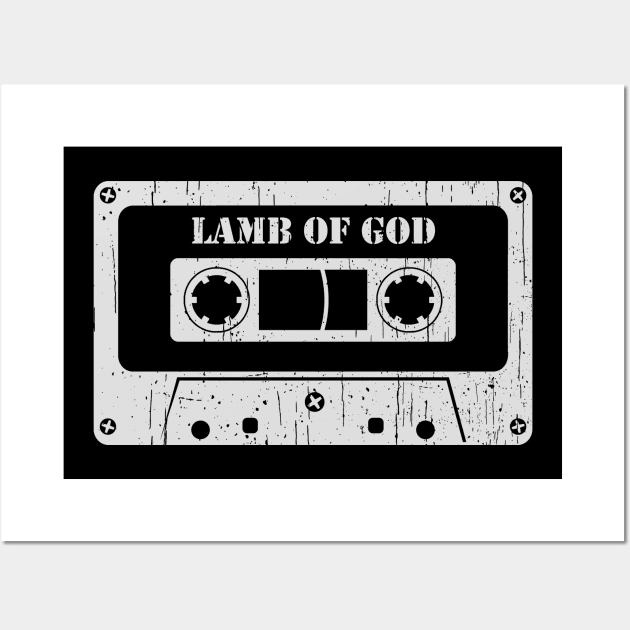 Lamb Of God - Vintage Cassette White Wall Art by FeelgoodShirt